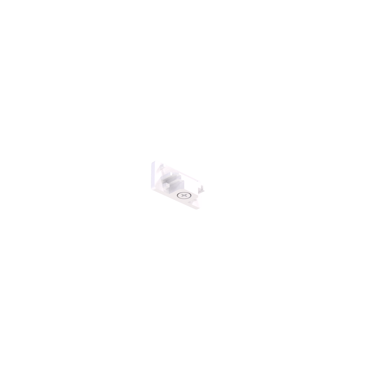 EMBOUT DE RAIL T1 &mdash; Blanc
