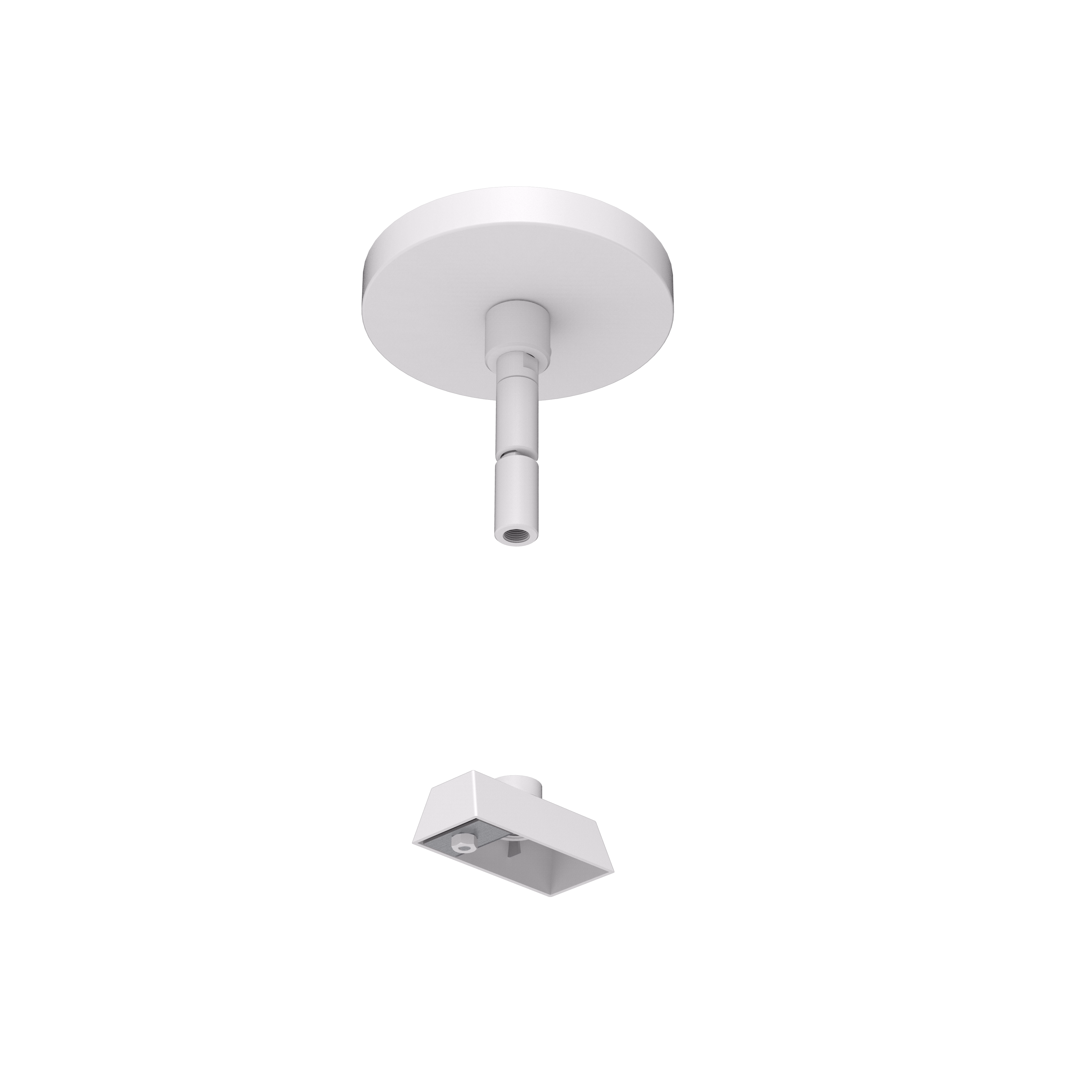 KIT DE POTENCE PIVOTANTE TRACK T2 POUR PLAFOND INCLIN&Eacute; &mdash; Blanc